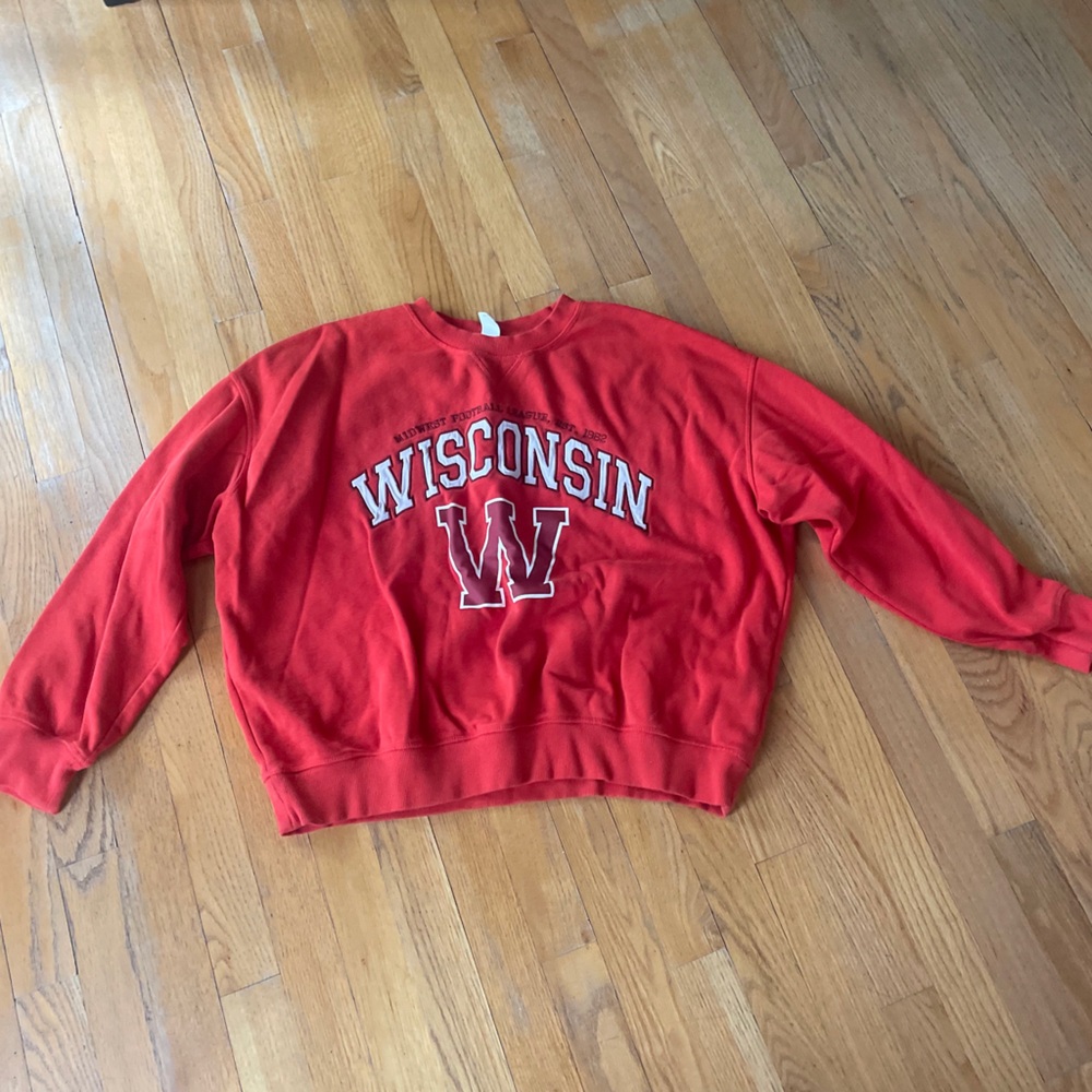 Red/Orange Wisconsin Women's Sweater